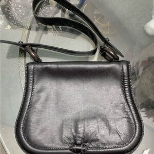 Vintage Black Leather Women's Bag